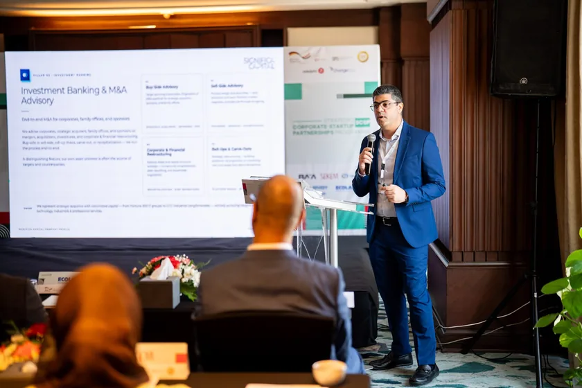 Mohamed ElSheikh, Managing Partner, presenting at CVC Builder