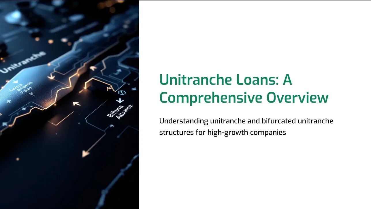 First page of the deck: Unitranche Loans, A Comprehensive Overview