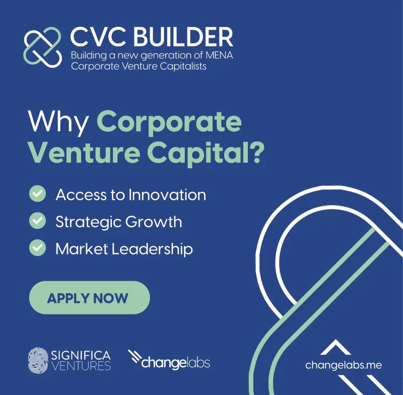 ملصق CVC Builder: لماذا رأس المال الجريء المؤسسي؟ مع شعاري سيجنيفيكا فنتشرز وChangelabs